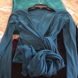 Blue green wrap you can wear 10 different ways size medium